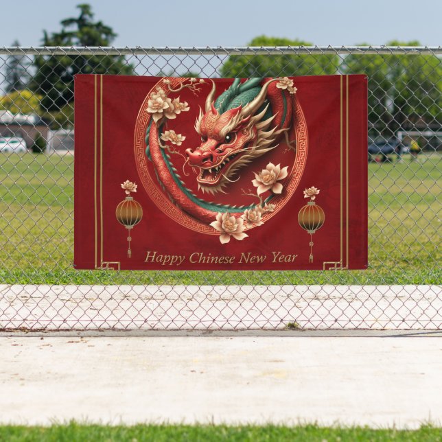 Happy new chinese dragon year banner (Insitu)