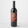 Happy new chinese dragon year wine label