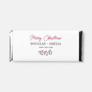 Happy New Christmas Wrappers Santa's Sleigh Santa Hershey Bar Favors