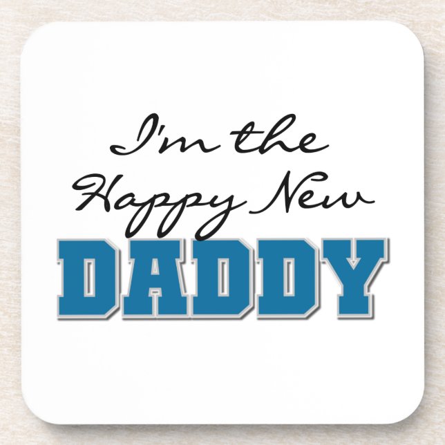 Happy New Daddy Gifts Drink Coaster (Front)
