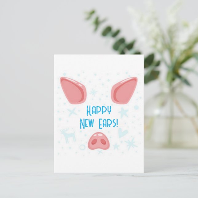 Happy New Ears Postcard (Standing Front)