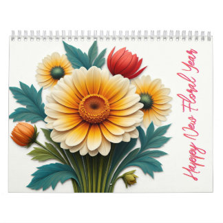 Happy New Floral Year Calendar