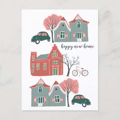 Happy New Home Congratulations Housewarming Cute  Postcard