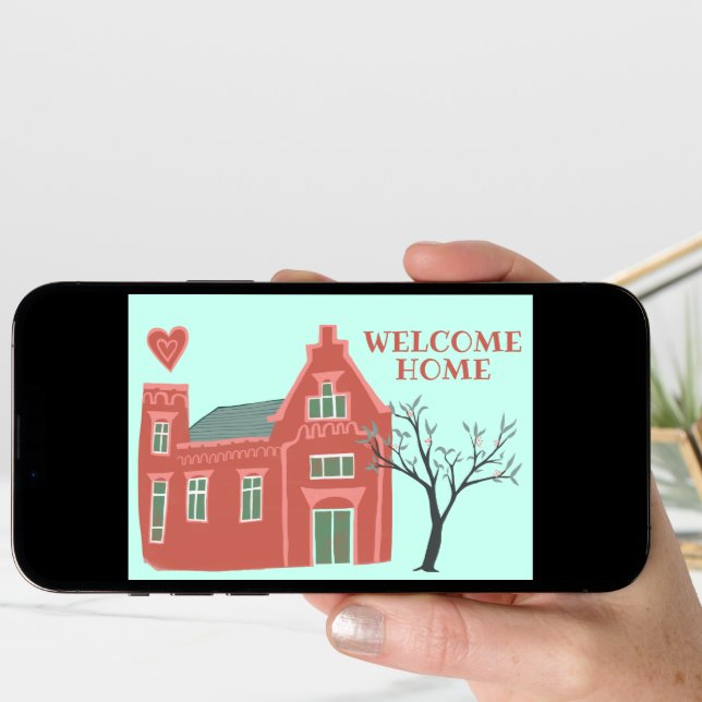 Happy New Home Illustrated CUSTOM Card (Front Digital)