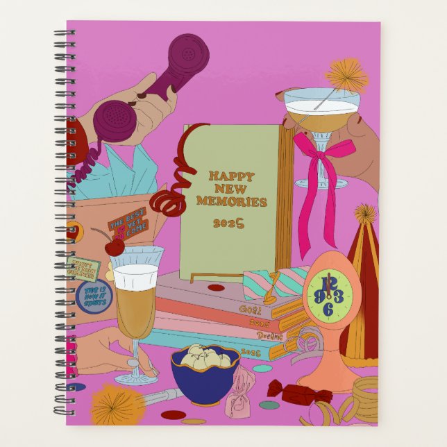HAPPY NEW MEMORIES SCHEDULE 2025 PLANNER (Front)