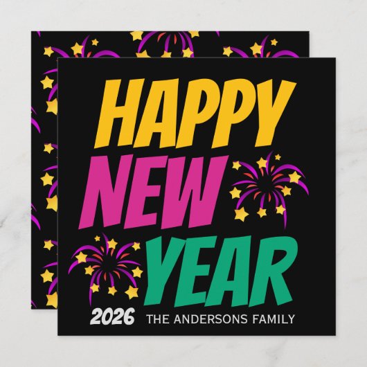 Happy New Year  (Front/Back)