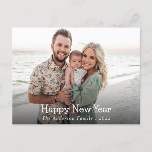 happy new year 1 photo botanical floral holiday po postcard