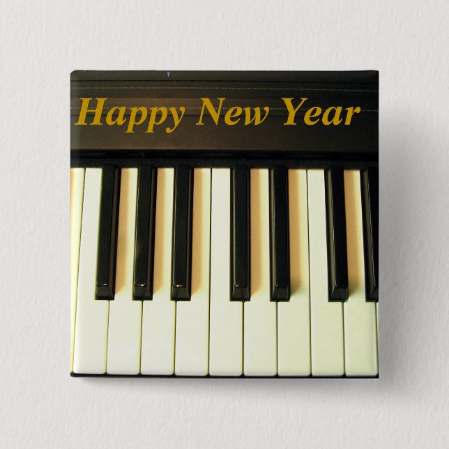 Happy New Year 2009_ Button_by Elenne Pinback Button (Front)