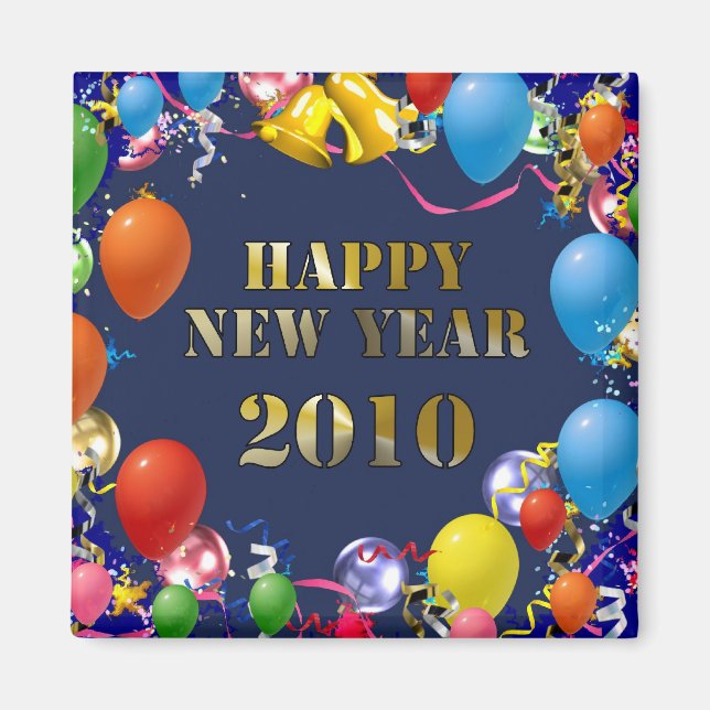 Happy New Year 2010 Magnet (Front)