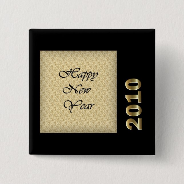 Happy New Year 2010 Pinback Button (Front)