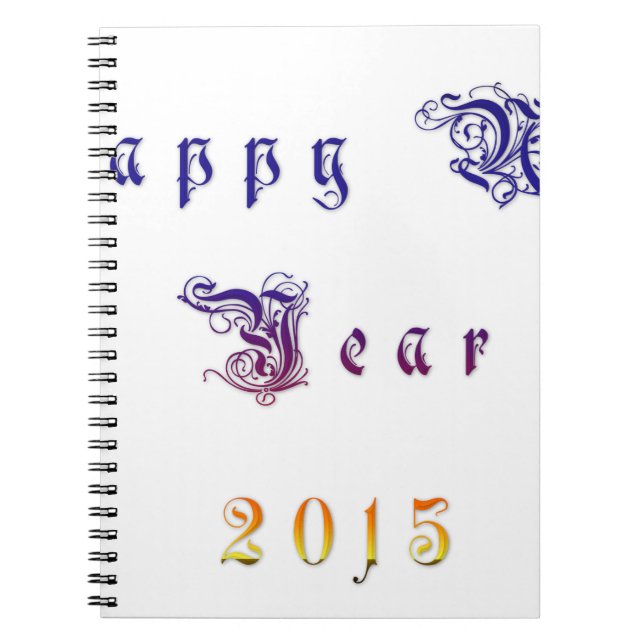 Happy New Year 2015 Hakuna Matata wishes.png Notebook (Front)