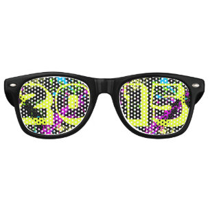 Happy New Year 2015 Neon Paint Splash Sunglasses
