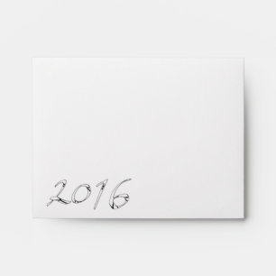 Happy New Year 2016 - Chrome Numbers - Envelope