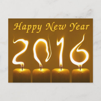Happy new year 2016 holiday postcard