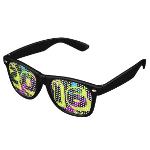 Happy New Year 2016 Neon Paint Splash Sunglasses