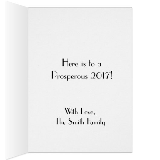 Happy New Year 2017 Irish Shamrock UK Flag Funny (Inside (Right))