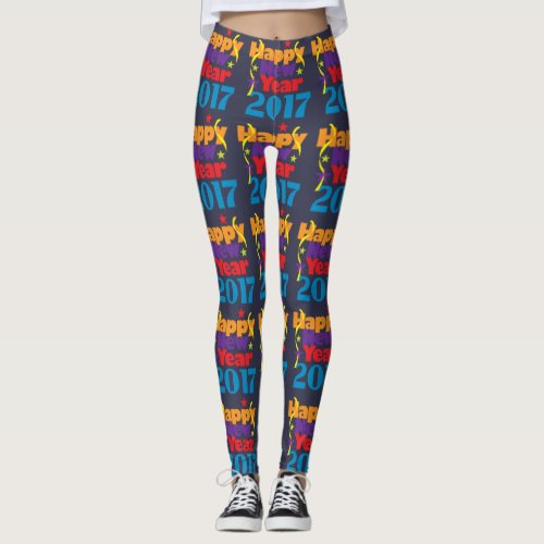 Happy New Year 2017 Leggings