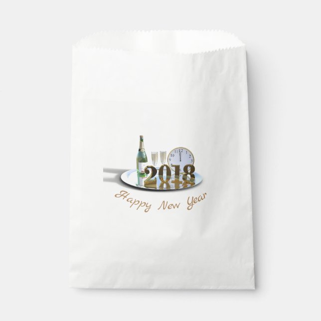 Happy New Year 2018 Favor Bag (Front)