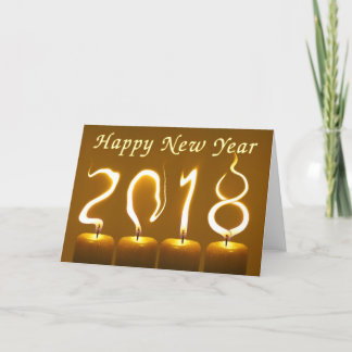 Happy New Year 2018 Greeting Card