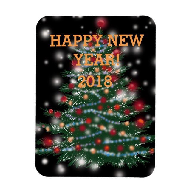 Happy New Year 2018 Magnet (Vertical)