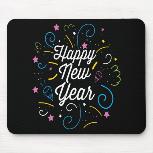 Happy New Year 2020 Party Decorations Celebration  Mouse Pad