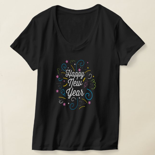 Happy New Year 2020 Party Decorations Celebration  T-Shirt (Laydown)
