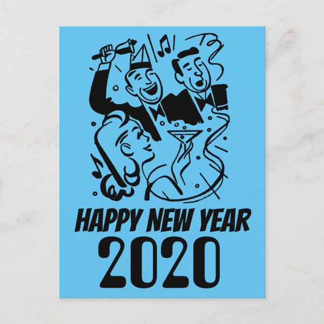 Happy New Year 2020 Postcard (Front)