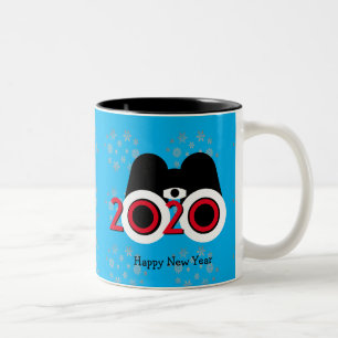 Happy New Year 2020 Vision Custom Text Two-Tone Coffee Mug