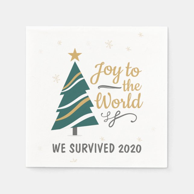 Happy New Year 2021 Celebration Paper Napkins (Front)
