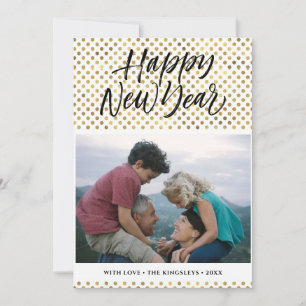 HAPPY NEW YEAR 2021   Elegant Modern Script Photo Holiday Card