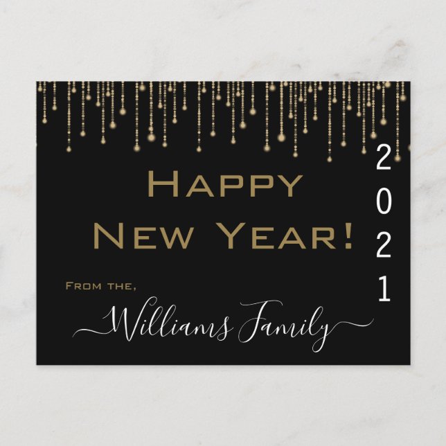 Happy New Year 2021 Holiday Postcard (Front)
