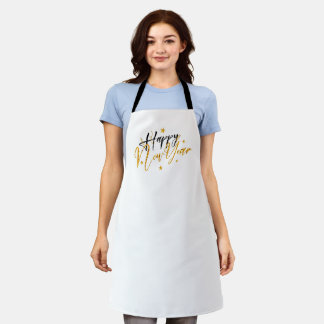 Happy New Year 2022 Design with Glittered Letter Apron