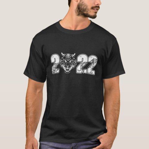 Happy New Year 2022 Funny Year Of The Tiger 2022 T_Shirt