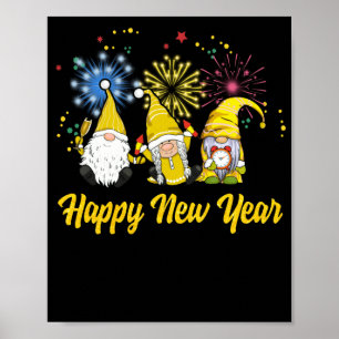 Happy New Year 2022 Gnome Lover New Year Poster