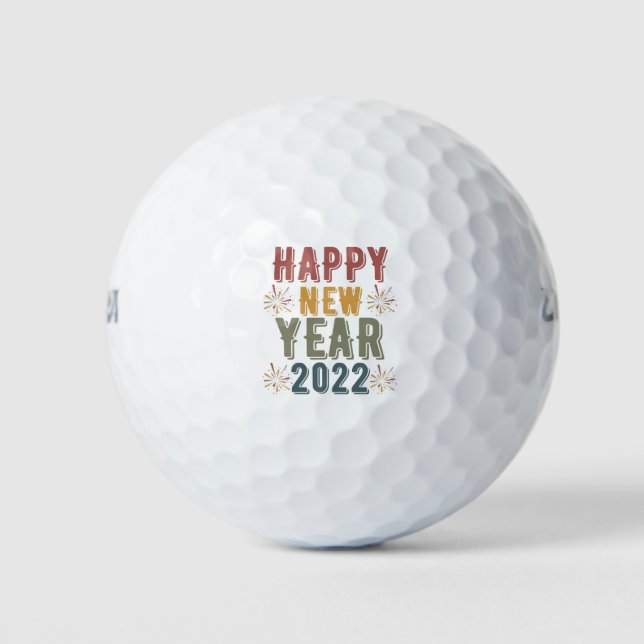 happy new year 2022 golf balls (Front)