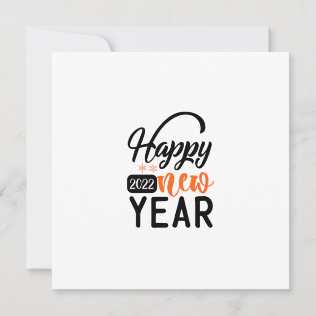 Happy New Year 2022 Note Card (Front)