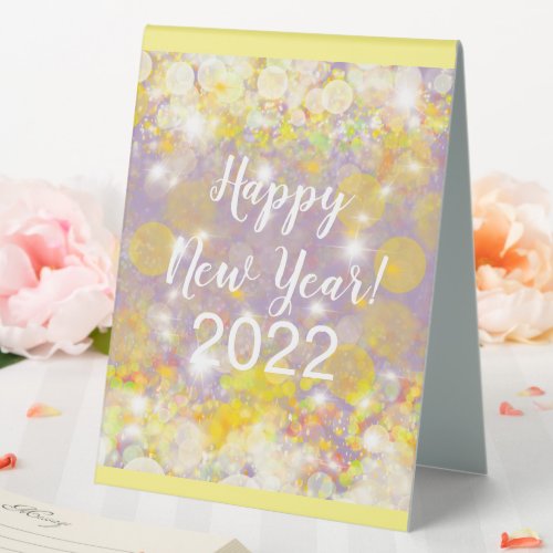 Happy New Year 2022 Party Table Sign