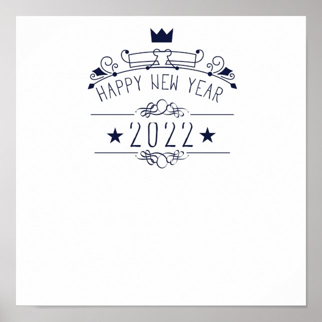 happy new year 2022 poster (Front)