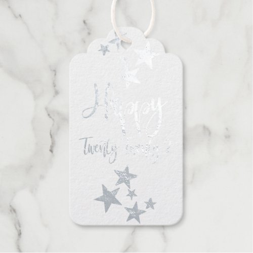 Happy New Year 2022 Stars Foil Card Foil Gift Tags