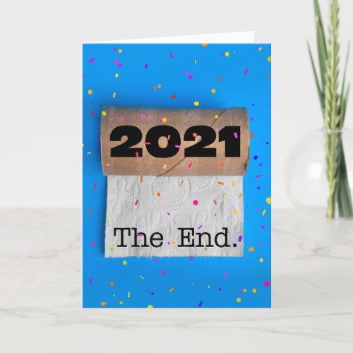 Happy New Year 2022 Toilet Paper Humor Holiday Card