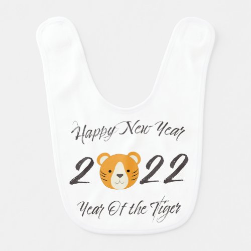 Happy New Year 2022 Year of the Tiger Baby Bib