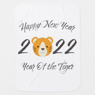 Happy New Year 2022 Year of the Tiger Baby Blanket
