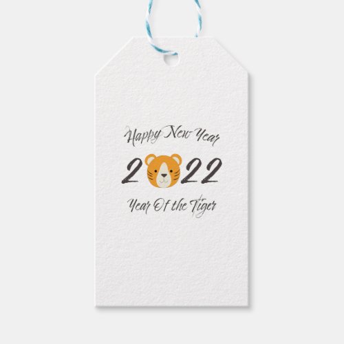 Happy New Year 2022 Year of the Tiger Gift Tags
