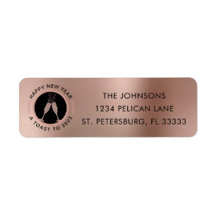 Happy New Year Return Address Labels | Zazzle