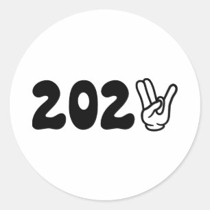 Happy new year 2023 classic round sticker