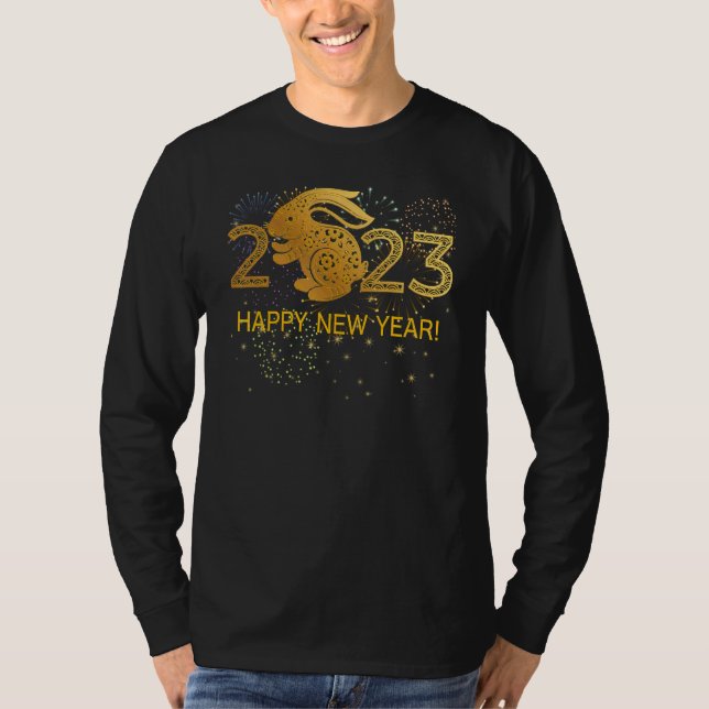 Happy New Year 2023 Happy Rabbit New Year T-Shirt (Front)