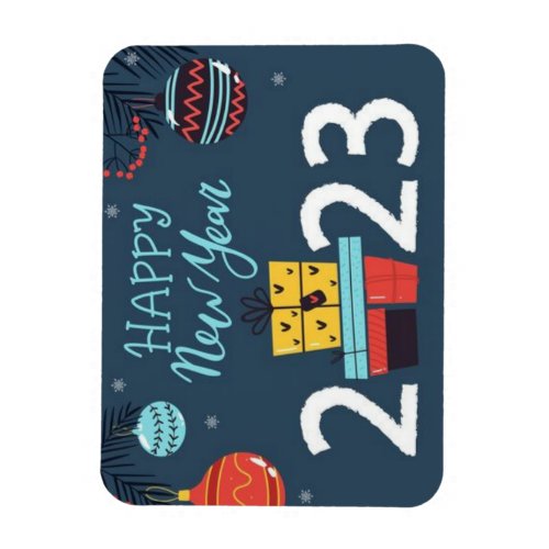 HAPPY NEW YEAR 2023 NEW YEAR 2023 CHRISTMAS POST MAGNET