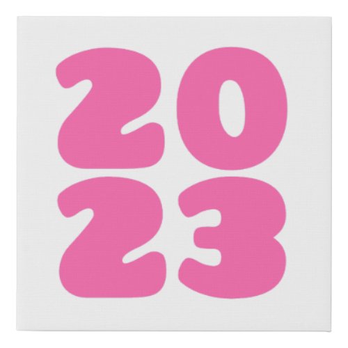 Happy New Year 2023 _ New Year 2023    Faux Canvas Print