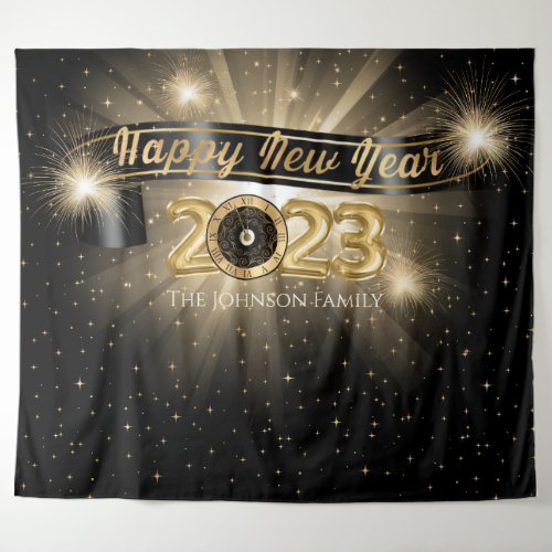 Happy New Year 2023 Photo Booth Backdrop