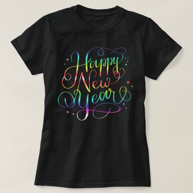 Happy New Year 2023 Retro Disco Ball New Years eve T-Shirt (Design Front)